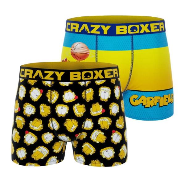 CRAZYBOXER Garfield Basketball Cat Mens Boxer Brie...