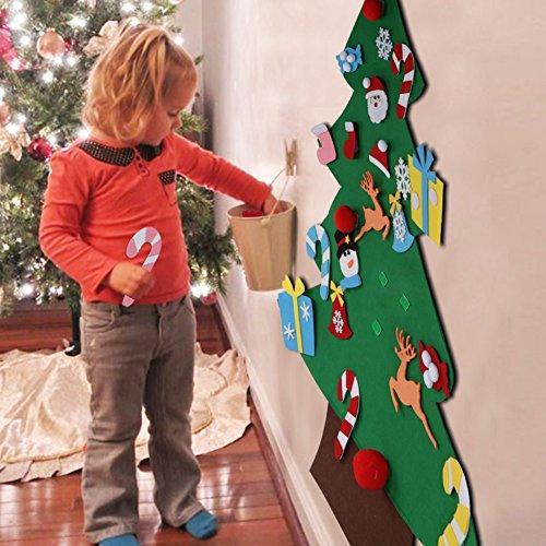 Aytai DIY Felt Christmas Tree Set with Ornaments f...