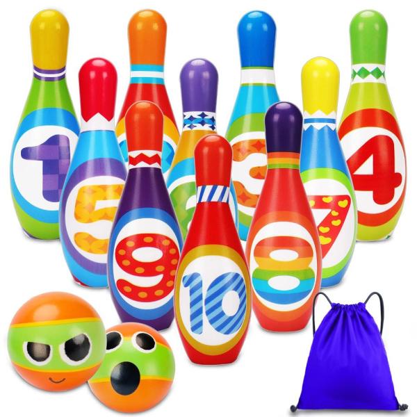 Soft Kids Bowling Set Toddler Toy for 2 3 4 5 Year...