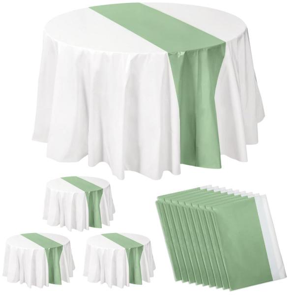 Thyle 84 Inch Round Plastic Tablecloth Disposable ...