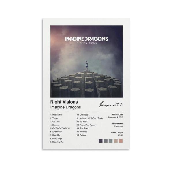 DAXXIN Imagine Dragons Night Visions 13 Canvas Pos...