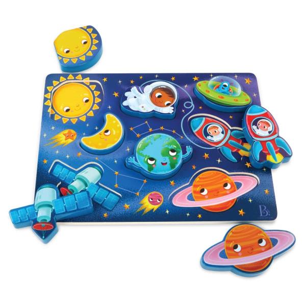 B. toys- Peek &amp; Explore - Outer Space- Chunky Puzz...