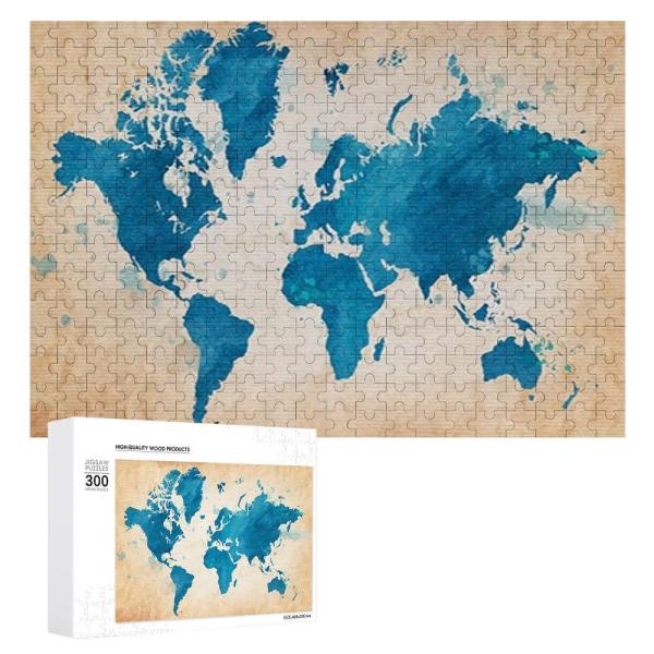 jarenap World Map,15.7x11in Wooden Picture Puzzle ...
