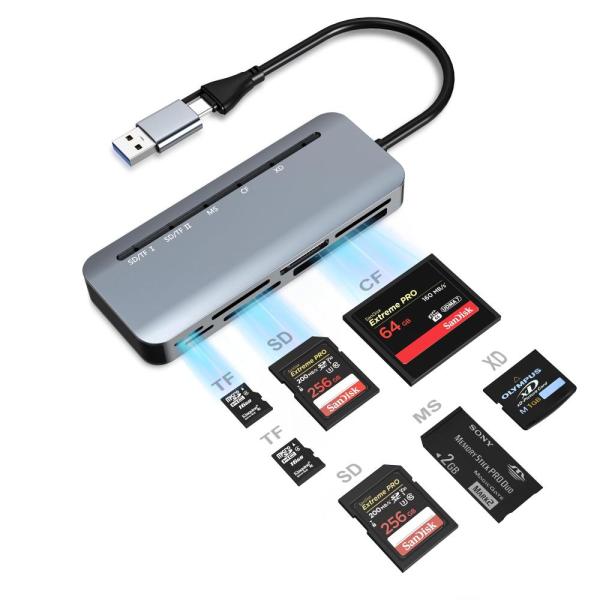 USB 3.0 + Type C マルチSDカードリーダー 7イン1 メモリーカードリーダー SDX...