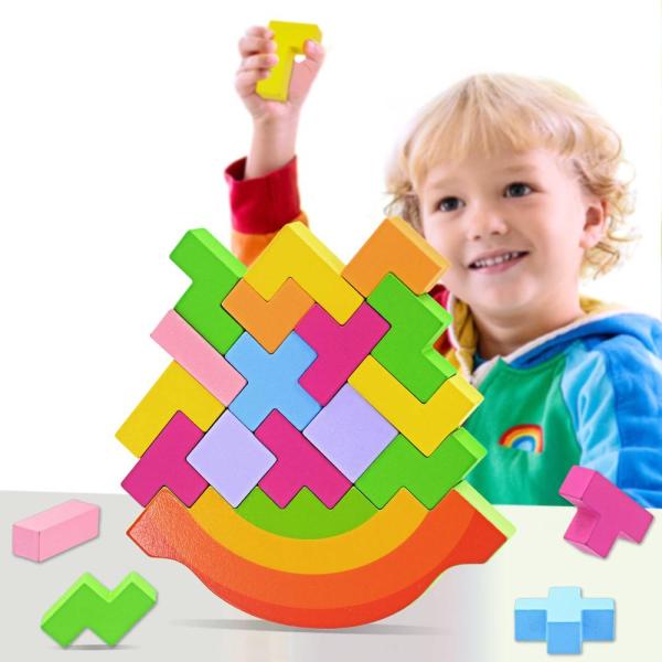 PHINIENLAND Balance Blocks Montessori Toys for Tod...