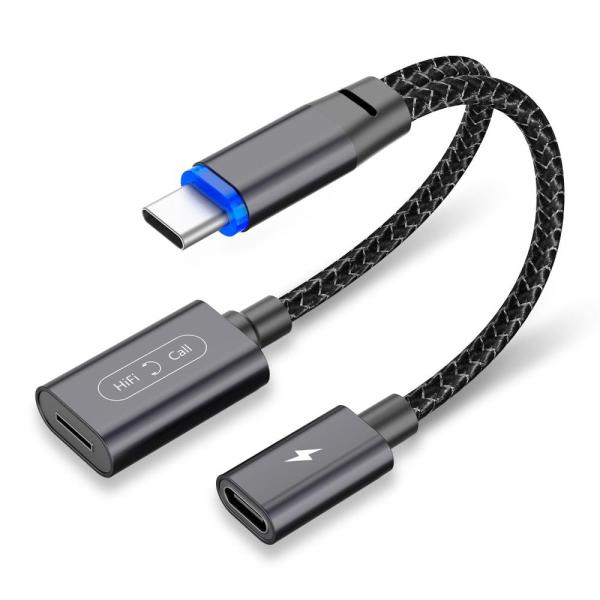 COOLSELL USB C - Lightning オーディオアダプター 充電付き Lightni...