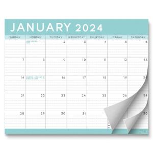 S&O ティール磁気冷蔵庫カレンダー 2024年1月~2025年6月~2025年6月~ イベントや予定の追跡に 18か月マグネットカレンダー 冷蔵庫用