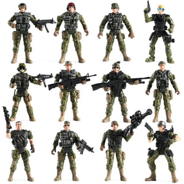 Army Men Action Figures Set, Include 12 Toy Soldie...