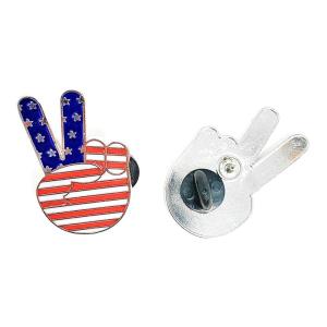 Bulk 20 Pack Patriotic Peace Sign Morale Pin - American Flag Peace Symbol -の商品画像