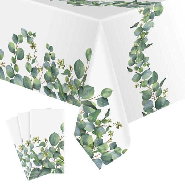 Remagr Sage Green Plastic Tablecloths for Baby Sho...