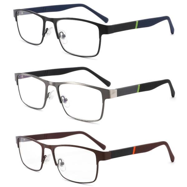 3-Pack Reading Glasses for Men Blue Light Blocking...