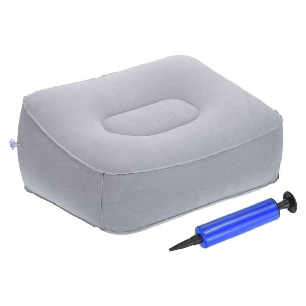 PATIKIL 旅行用フットレスト枕 空気注入式フットレストマット トラベルフライトレッグレスト枕 ...