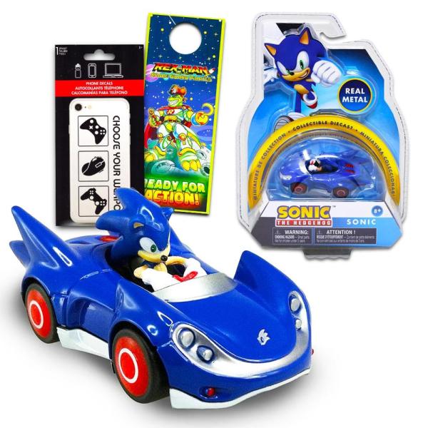 Sonic The Hedgehog Diecast Toy Race Car - Bundle w...