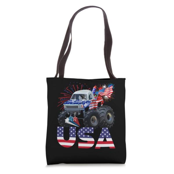 Cool Monster Truck USA American Flag Patriotic 4th...