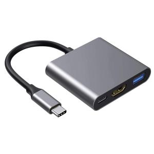 USB C - HDMIアダプタ USB Type C デジタルAVマルチポートアダプタ 3イン1ハブ Thunderbolt 3コンバーター HDMの商品画像