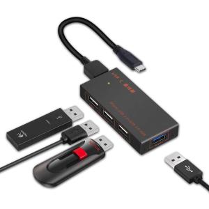 USB Cハブ 4ポート Type Cハブアダプター アイアン USB 2.0ポート3個とUSB 3.0ポート1個付き 高速データ伝送ハブ Mac Oの商品画像