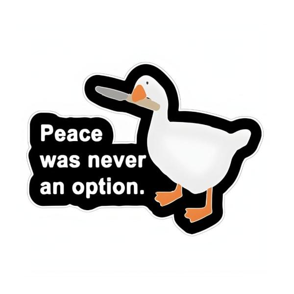 smartEshop Peace was Never an Option Sticker 4x5 (...