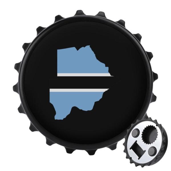 Botswana Flag Map Bottle Opener Wall Mounted 2 in ...