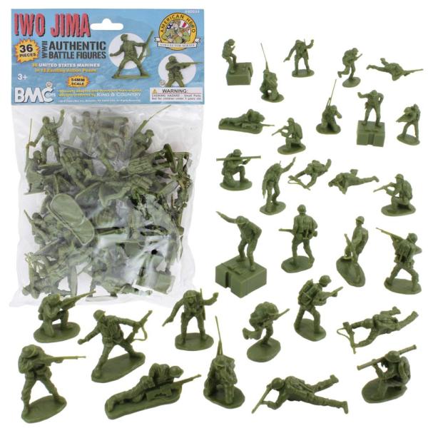 BMC WW2 Iwo Jima US Marines Plastic Army Men - 36 ...