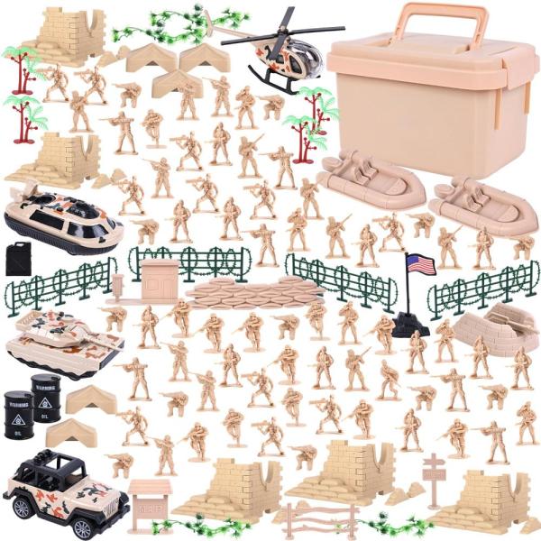 3 otters 115PCS Army Men Playset, Military Soldier...