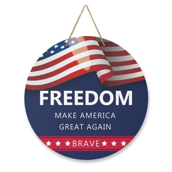 Welcome Sign for Front Door Freedom Make America G...