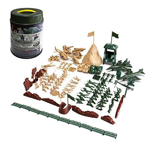 Hautton Toy Army Men Set, 107 PCS Plastic Military...