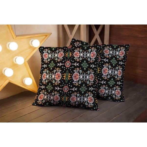 silichee 20Inch Throw Pillows Cover Set of 2 Flora...