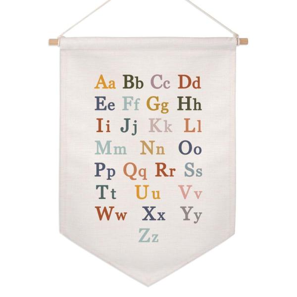 Rainbow Alphabet Banner, ABC Poster, Playroom Wall...