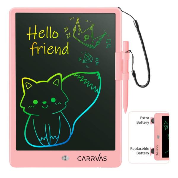 CARRVAS LCDライティングタブレット 落書きボード 10インチ カラフルなお絵かきタブレット...