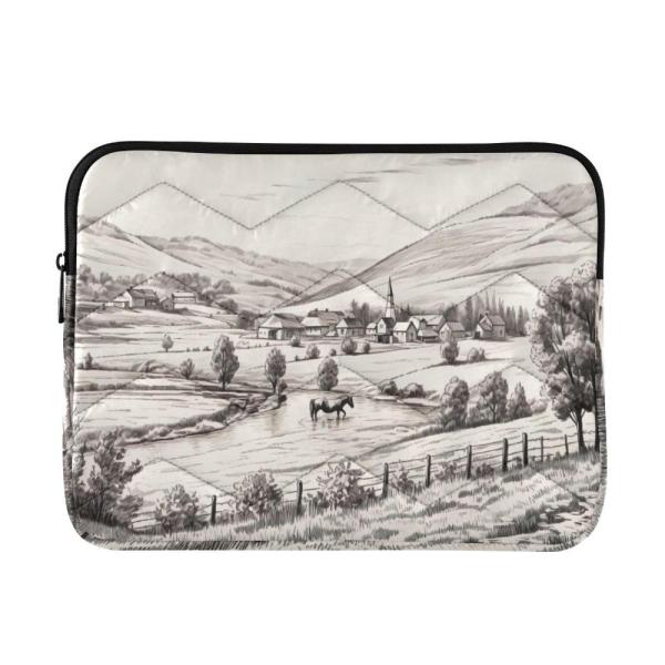 Coikll Village in Countryside Laptop Sleeve Bag Sh...