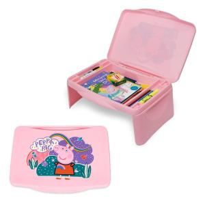 Peppa Pig Kids Lap Desk with Storage - Folding Lid and Collapsible Design -の商品画像