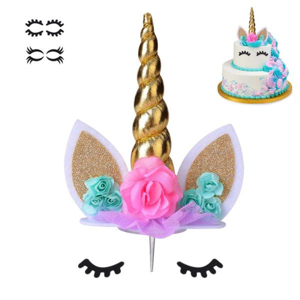 COONOE, Unicorn Cake Topper,Handmade Party Cake De...