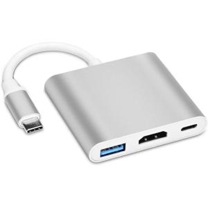 USB C - HDMIマルチポートアダプター 3-in-1 Type-Cハブ Thunderbol...