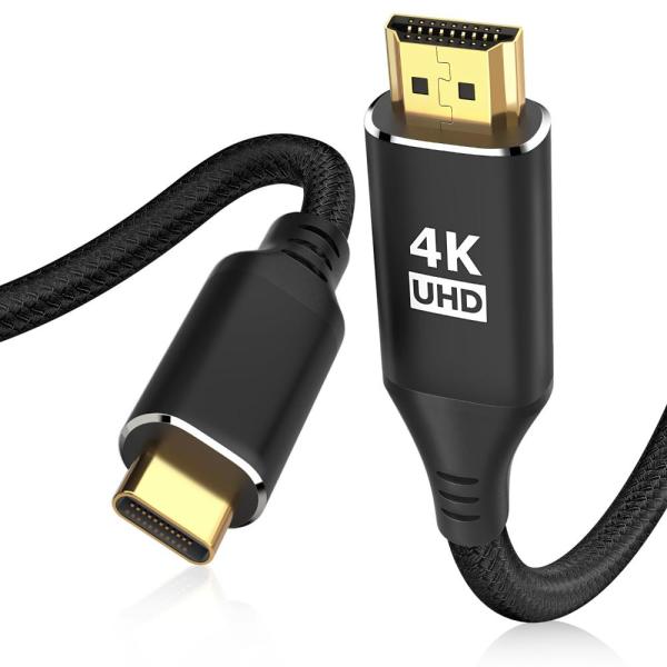 USB C - HDMIケーブル 3フィート 4K@60Hz 高速USB Type C - HDMI...