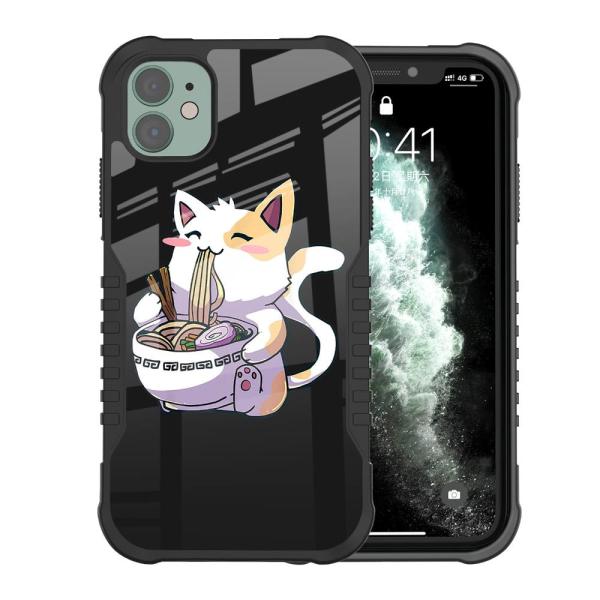 Cat Kawaii アニメデザイン iPhone 12/12 Pro ケース 男の子 女の子 リン...