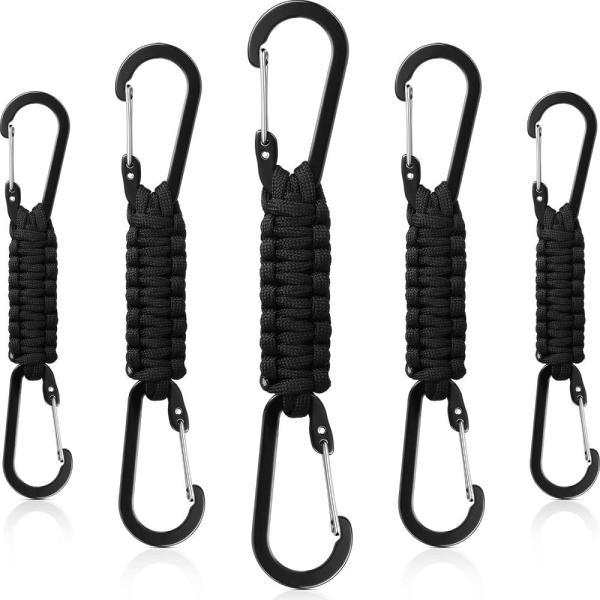 Ferraycle 5 Pieces Paracord Keychain Braided Parac...