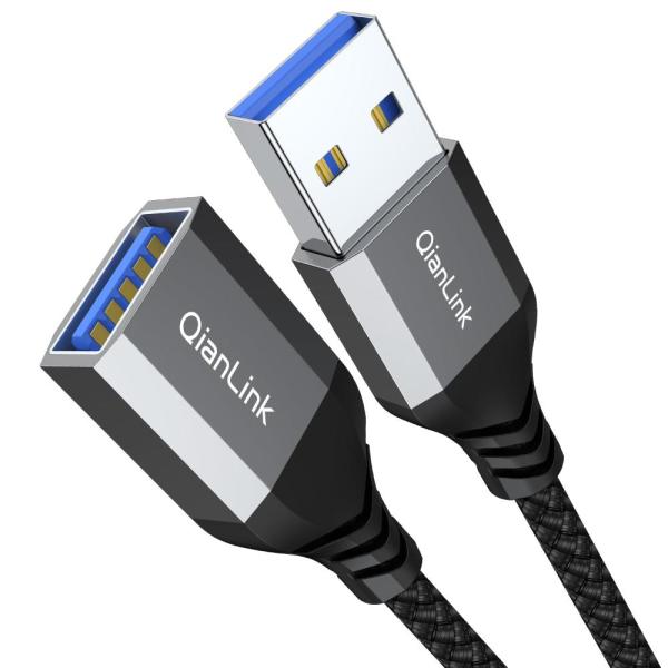 QianLink USB延長ケーブル USB 3.0延長ケーブル オス-メス 高速データ転送対応 U...
