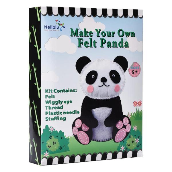 Neliblu Beginner Sewing Kit for Kids - Panda Pillo...