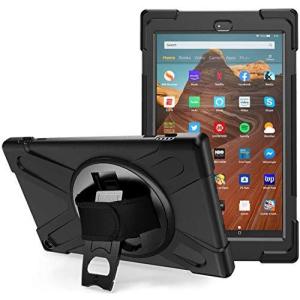 Fire HD 10 ケース TiMOVO Fire HD 10 2019/2017 ケース 第7世代 360度回転 PC シリコン 全面保護 スタン