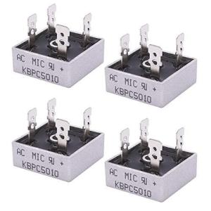 TWTADE / 4個KBPC5010 1000V 50A AC to DC全波単相金属ハウジングブリッジ整流器KBPC50-10