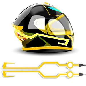 MDLUFY バイクヘルメットledテープライト 汎用 3M 両面 粘着性 led テープ 3モード 常時点灯 点滅 ストロボ 夜 警告ランプ バイク