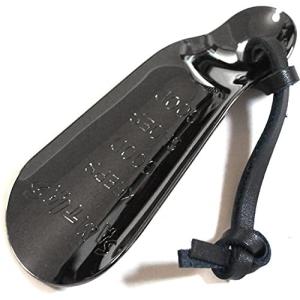 SAMTIAS 携帯 靴べら 真鍮 金属 ハンド シューホーン ブラック