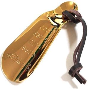SAMTIAS 携帯 靴べら 真鍮 金属 ハンド シューホーン ゴールド