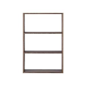 無印良品 スタッキングシェルフ・ワイド・3段・ウォールナット材 幅81.5×奥行28.5×高さ121cm 37265691 