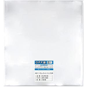 12インチ LPレコード 1枚組用 透明 OPP袋 テープなし 321x322mm 40ミクロン