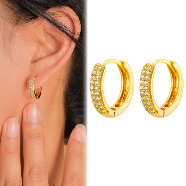 ピアス レディース フープピアス 可愛い おしゃれ キラキラ キュービックジルコニア 円形 フープ ...