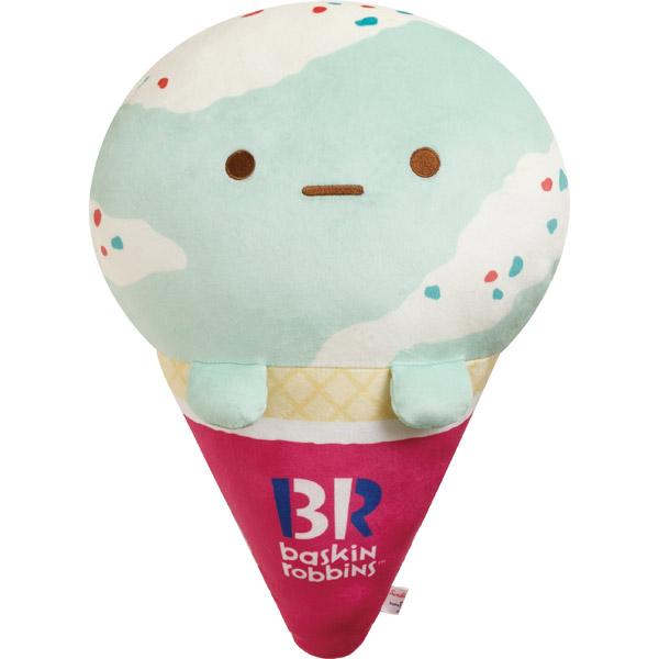 すみっコぐらし スーパーもーちもちクッション たぴおか ポッピングシャワー サーティワン アイスクリ...