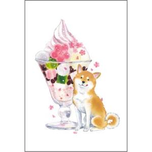 村田なつか　柴犬と大学芋 アクティブコーポレーション しばいぬとおやつ ポストカード 柴犬と