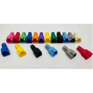 アキ電子　MB-6　モジュラープラグブーツ（100個入）黒・青・緑・灰・橙・紫・赤・空・白・若草・黄...