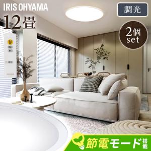 シーリングライト led 12畳 2個セット led照明器具 天井 照明器具 おしゃれ リビング照明 天井照明 アイリスオーヤマ 調光 CEA12D-5.0QCF *